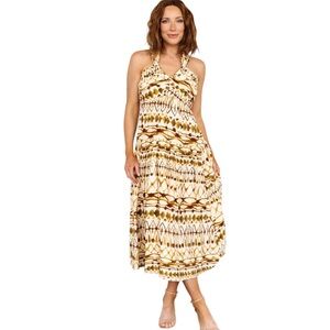 Open Back Print Dress